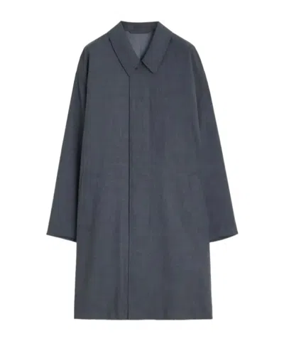 Lemaire Long-sleeved Coat In Black