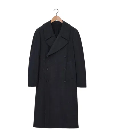 Lemaire Long-sleeved Coat In Black