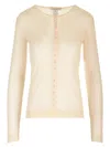 LEMAIRE LONG-SLEEVED CREWNECK RIBBED TOP
