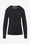 Lemaire Ribbed Crew Neck Long Sleeve Top
