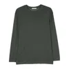 Lemaire Gray Soft Long Sleeve T-shirt In Asphalt