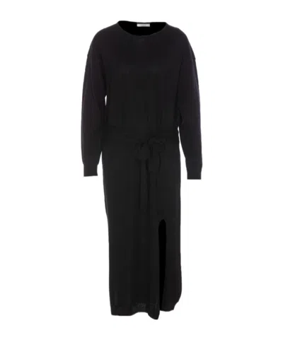 Lemaire Long-sleeved Dress In Black