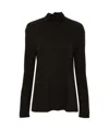 Lemaire Long-sleeved Knitted Jumper In Black