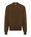 Lemaire Long-sleeved Pullover Sweater In Brown