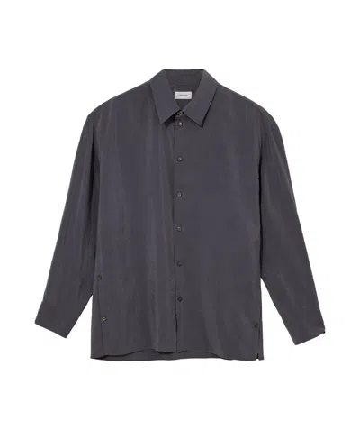 Lemaire Long-sleeved Shirt In Black
