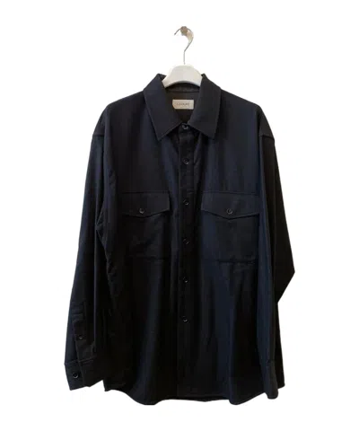 Lemaire Long-sleeved Shirt In Black