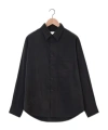 Lemaire Button-up Long-sleeve Shirt In Black