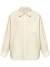Lemaire 'circle' Shirt With Back Yoke In Brown