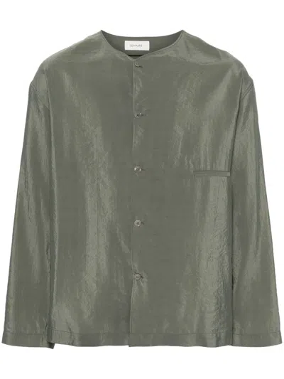 Lemaire Long-sleeved Shirt In Grey
