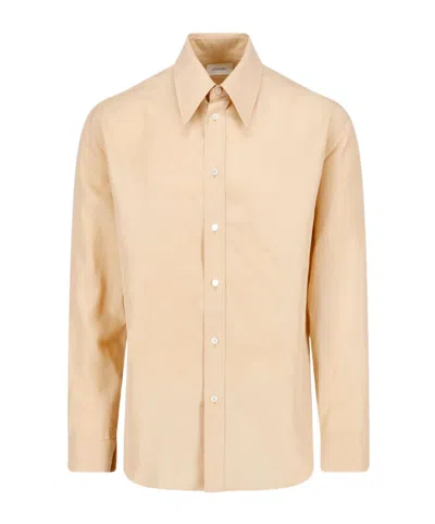 Lemaire Long Sleeved Shirt In Neutral