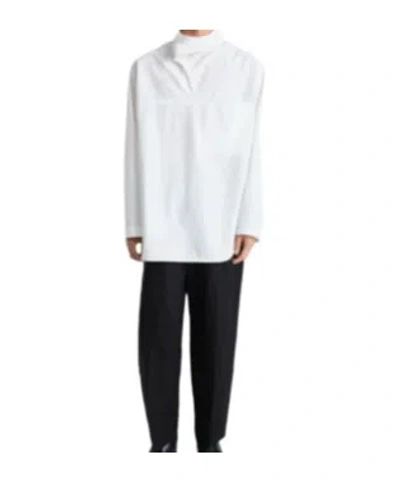 Lemaire Long-sleeved Shirt In White