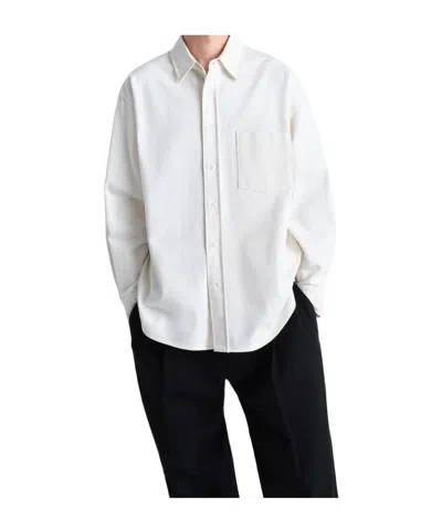Lemaire Long-sleeved Shirt In White