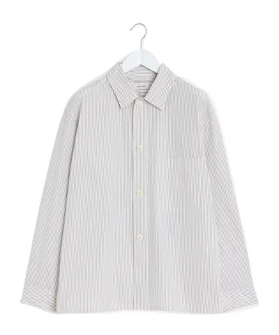 Lemaire Long-sleeved Shirt In Gray