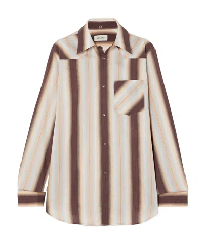 Lemaire Long-sleeved Shirt In White