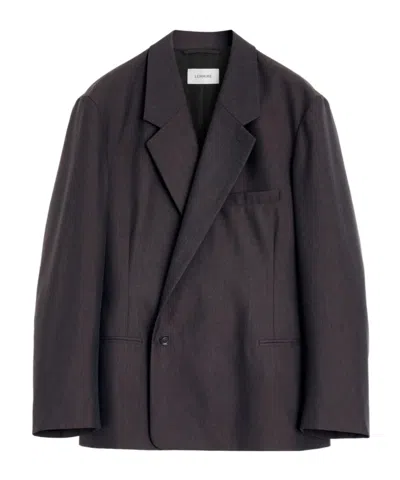 Lemaire Long-sleeved Suit Coat In Black