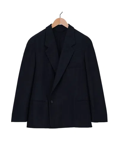 Lemaire Long-sleeved Suit Coat In Black
