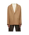 Lemaire Long-sleeved Suit Coat In Multicolor