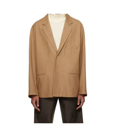 Lemaire Long-sleeved Suit Coat In Multicolor