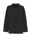 Lemaire Gray Mock Neck Sweatshirt In Black