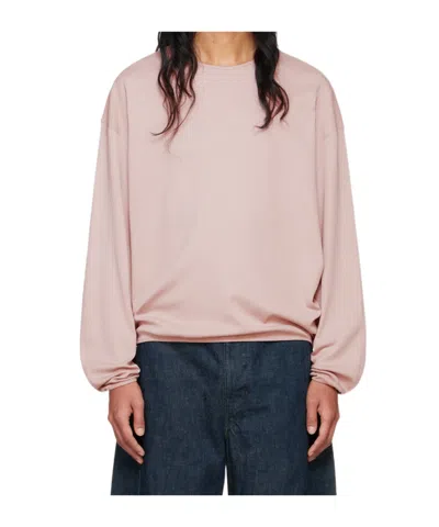 Lemaire Long-sleeved T-shirt In Pink