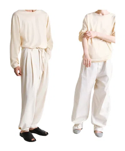Lemaire Long-sleeved T-shirt In White