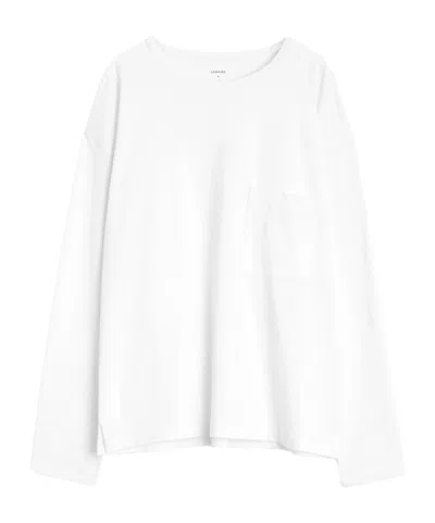 Lemaire White Cotton Long-sleeve T-shirt With Minimalist Design