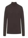 Lemaire Long Sleeved Top With Scarf Detail In Brown
