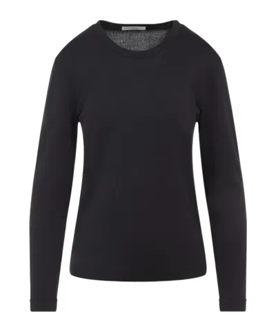 LEMAIRE LEMAIRE LONG-SLEEVED RIBBED CREWNECK T-SHIRT