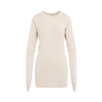 Lemaire Knitted Dress With Removable Sleeves In White