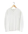 Lemaire White Poplin V-neck Shirt In White