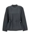 Lemaire Long-sleeved Wrinkled Shirt In Black