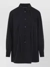 Lemaire Long Sleeves Shirt And Tie Detail In Black