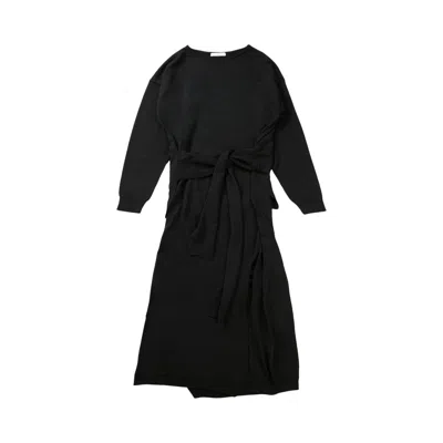 Pre-owned Lemaire Long Trompe L'oeil Dress 'black' | Women's Size M