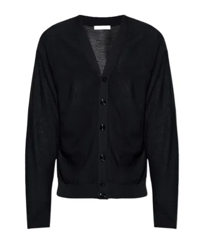 Lemaire Long-sleeve Knit Cardigan In Black