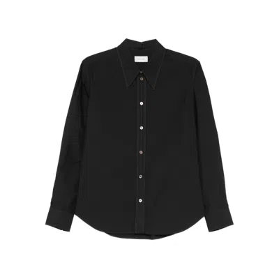 Lemaire Long-sleeve Shirt In Black