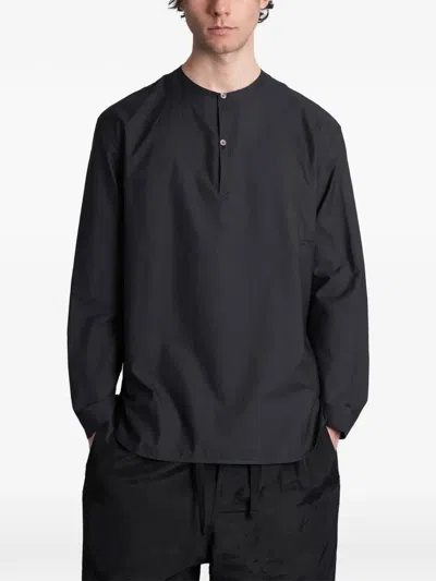 Lemaire Long-sleeve Shirt In Black