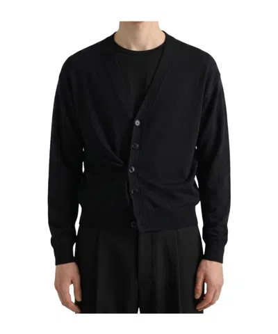 Lemaire Long-sleeve Single-breasted Cardigan In Multi