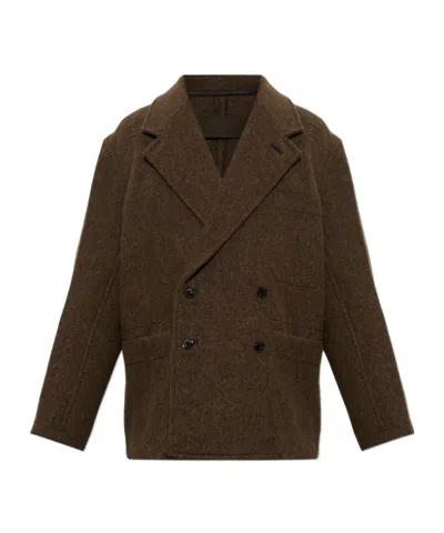 Lemaire Long-sleeved Casual Jacket In Animal Print
