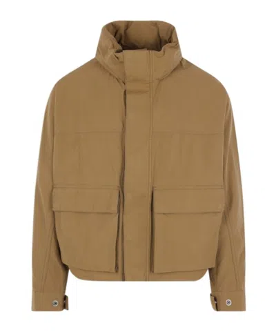 Lemaire Long-sleeved Casual Jacket In Brown
