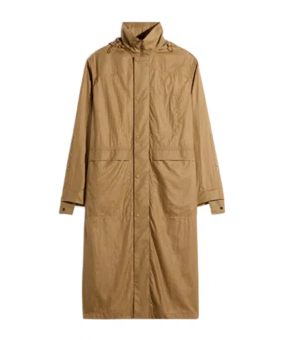 Lemaire Long-sleeved Hooded Windbreaker In Nude