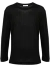 Lemaire Longsleeved Silk Jersey Top In 黑色