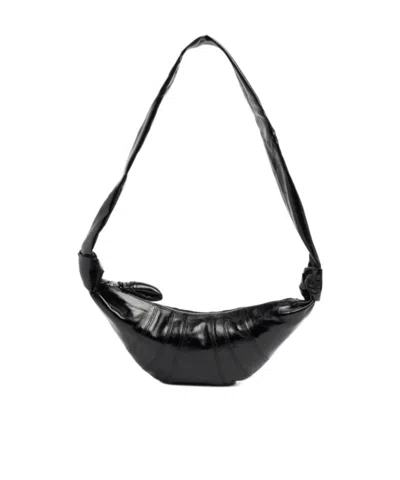 Lemaire Longstrap Shoulder Bag In Black