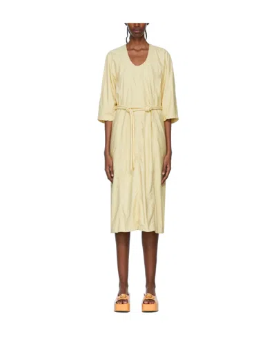 Lemaire Low Round Neck Strap Dress In Nude