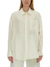 Lemaire Women's Lyocell Shirt In Ivory