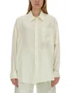 Lemaire Lyocell Shirt In Neutral