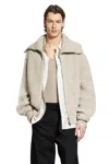 Lemaire Alpaca And Yak Wool Zip-up Cardigan In Neutral