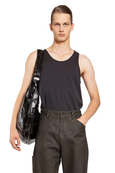 Lemaire Man Black T-shirts & Tank Tops