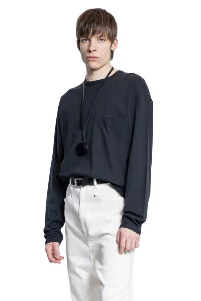 Lemaire Man Black T-shirts & Tank Tops