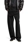 Lemaire Belted Straight-leg Pants In Black