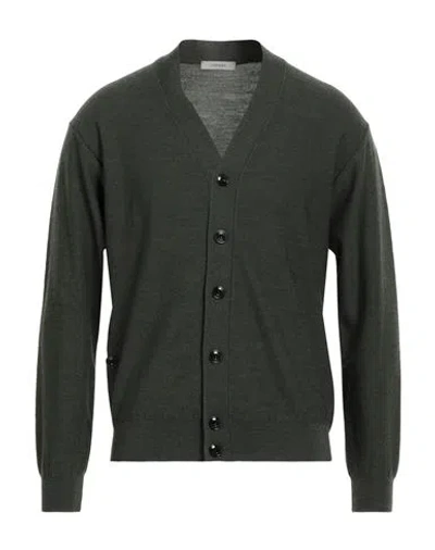 Lemaire Man Cardigan Military Green Size L Acrylic, Wool